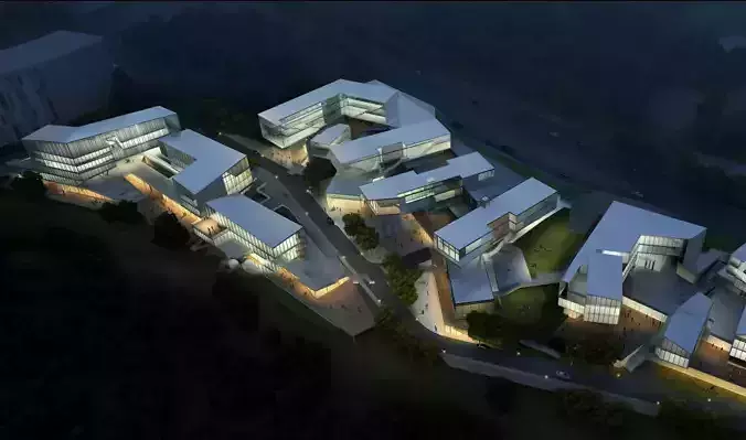 SU model of headquarters base office and commercial buildings