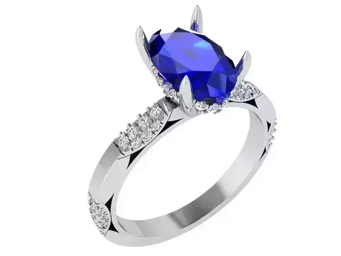 Oval Sapphire Ring 4207