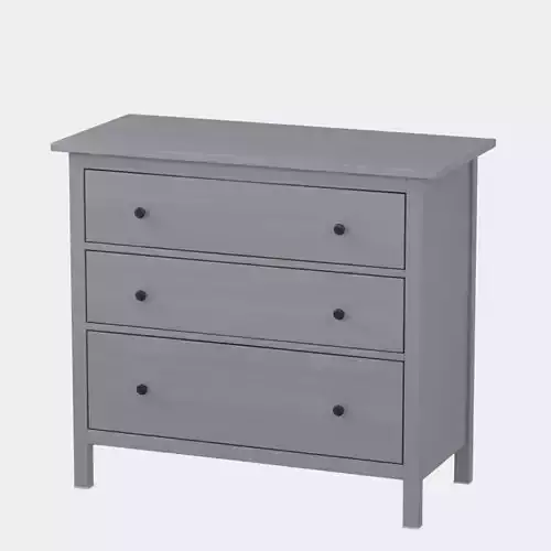 Hemnes Chest of 3 drawers grey stained PBR