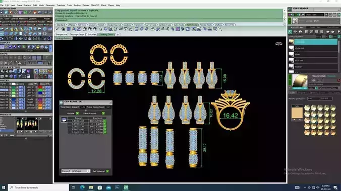 Sets Of jewelries  3D print model