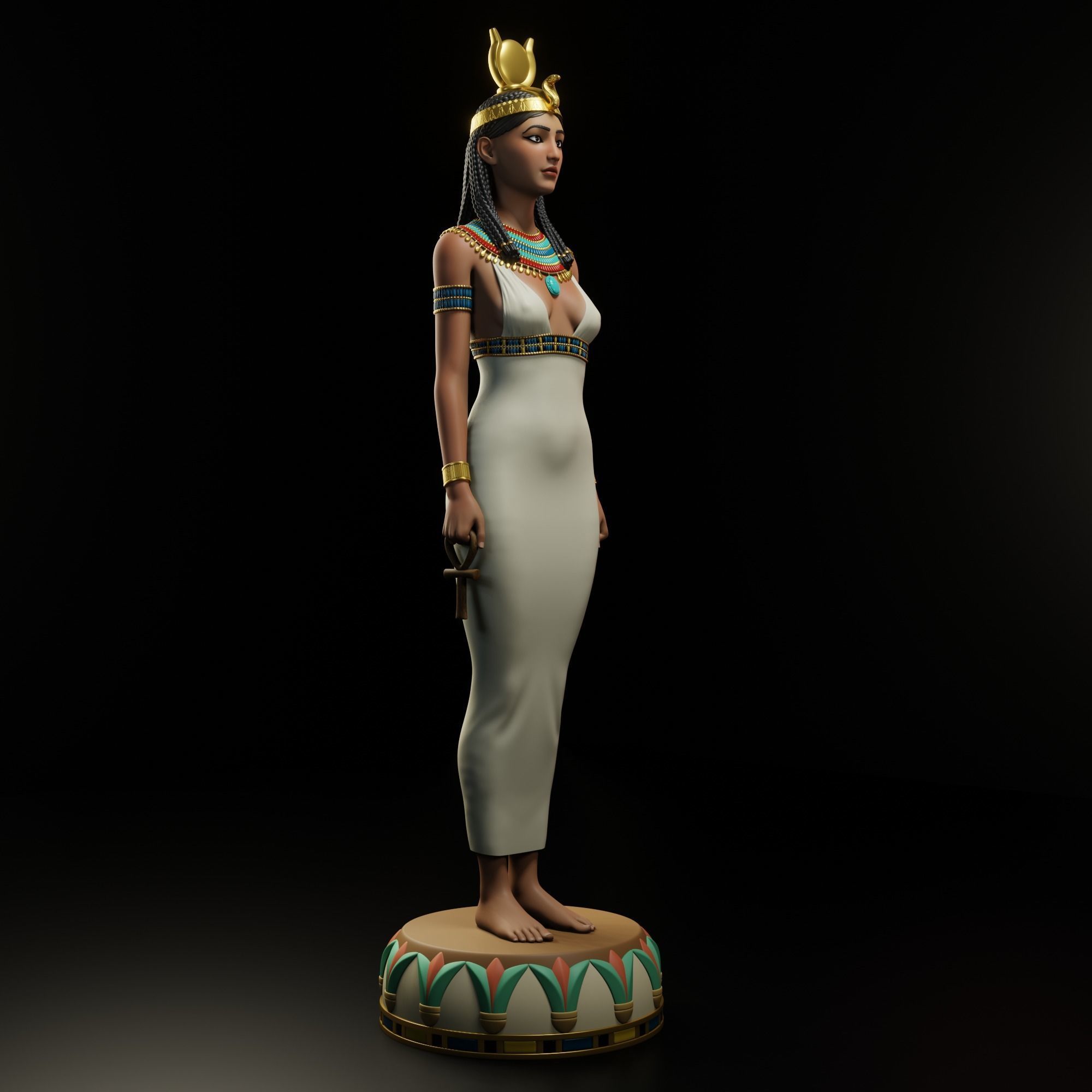 Isis standing figure 3D print model_12
