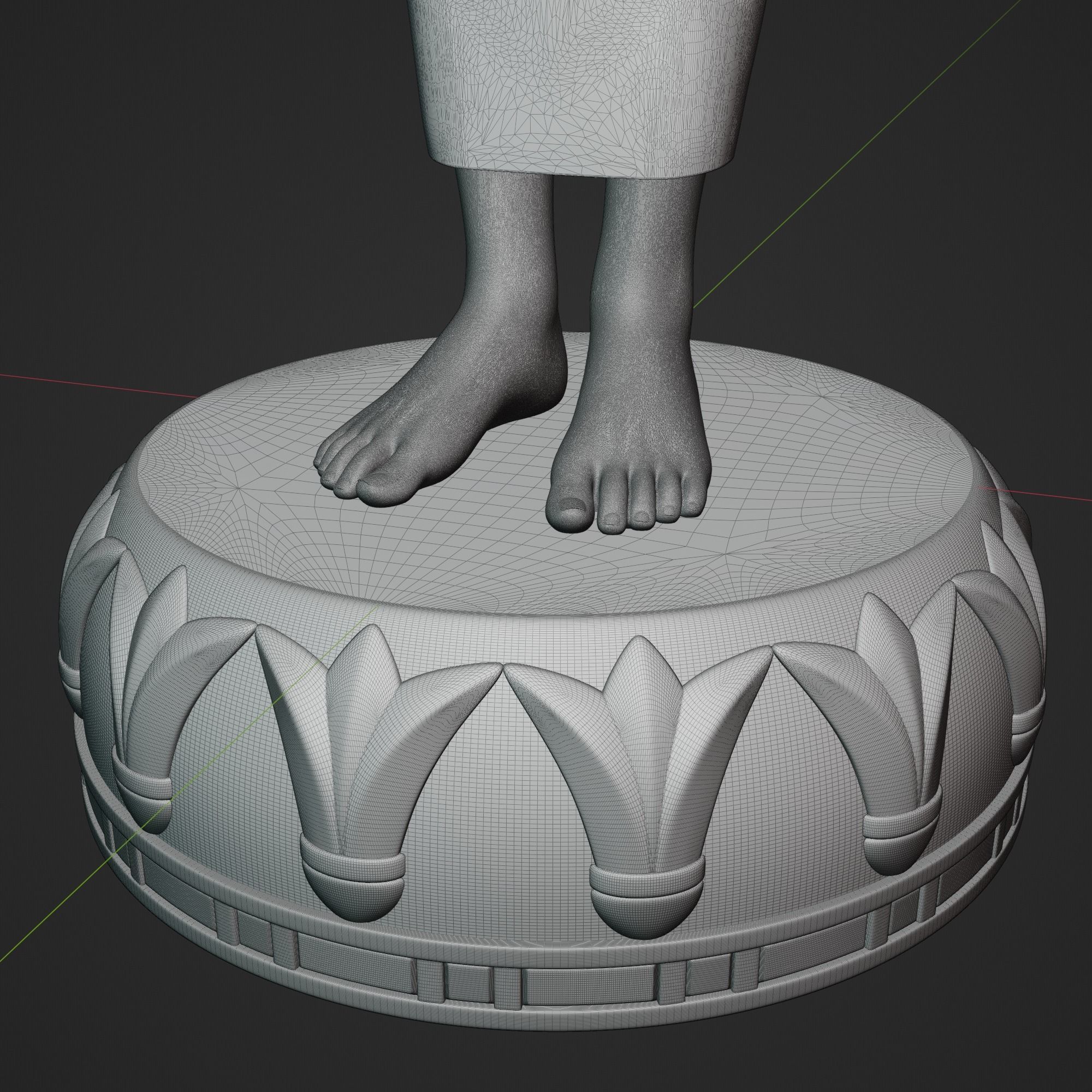 Isis standing figure 3D print model_23