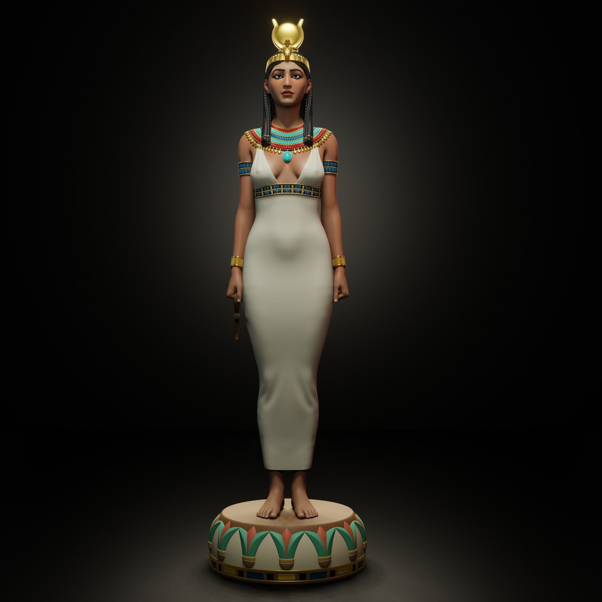 Isis standing figure 3D print model_13