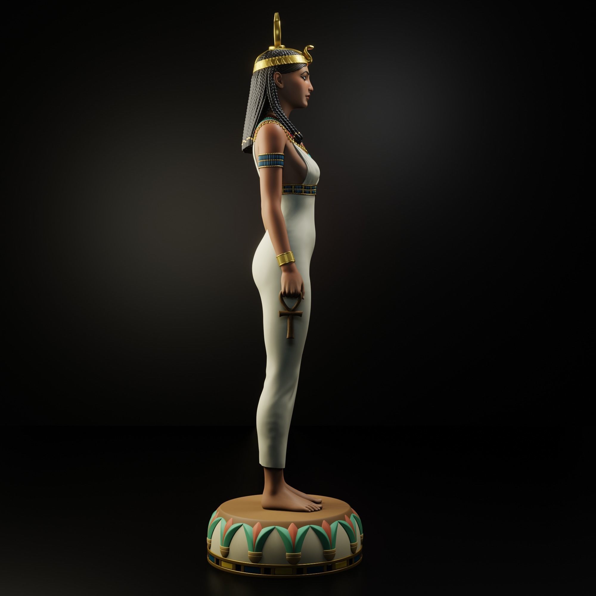 Isis standing figure 3D print model_11
