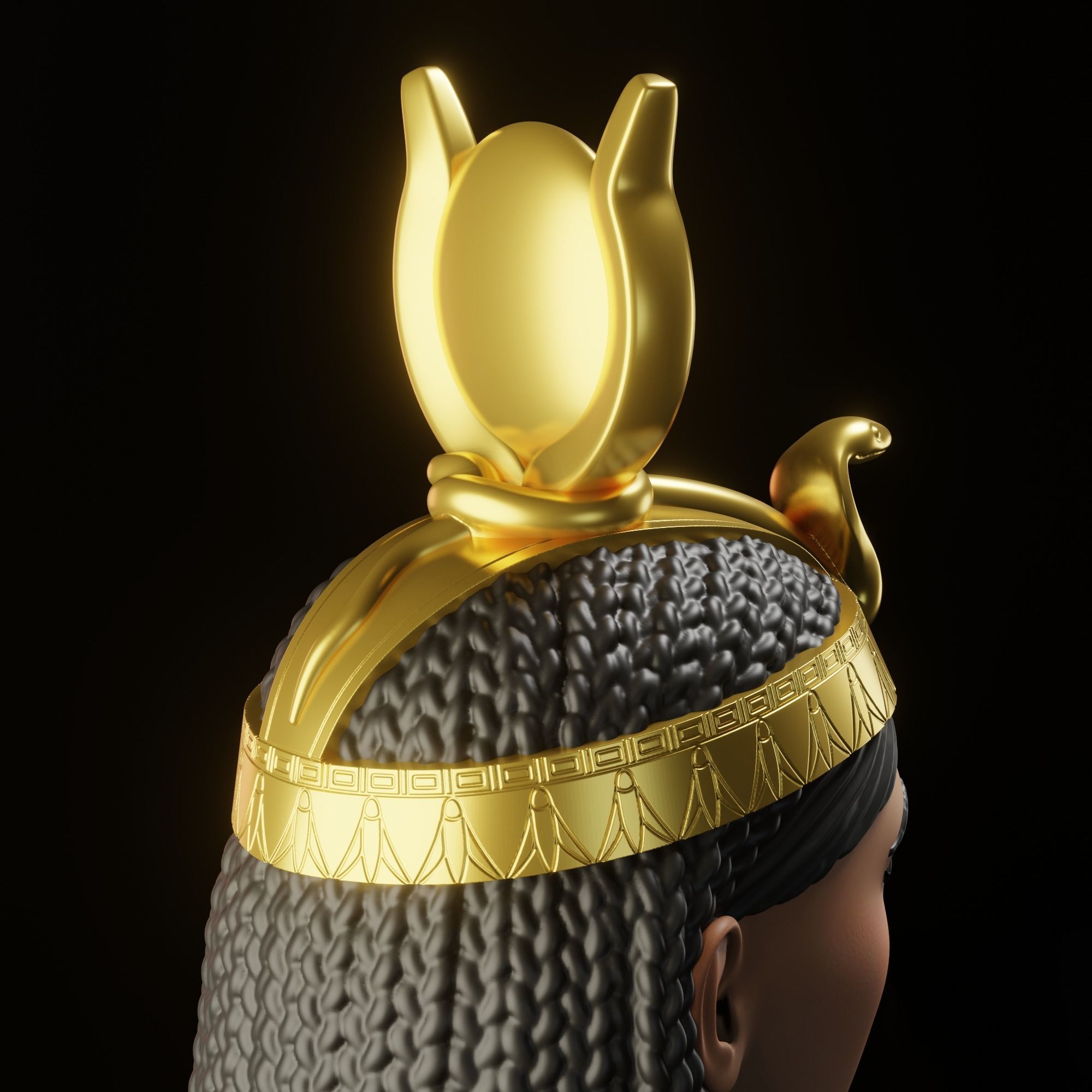 Isis standing figure 3D print model_10