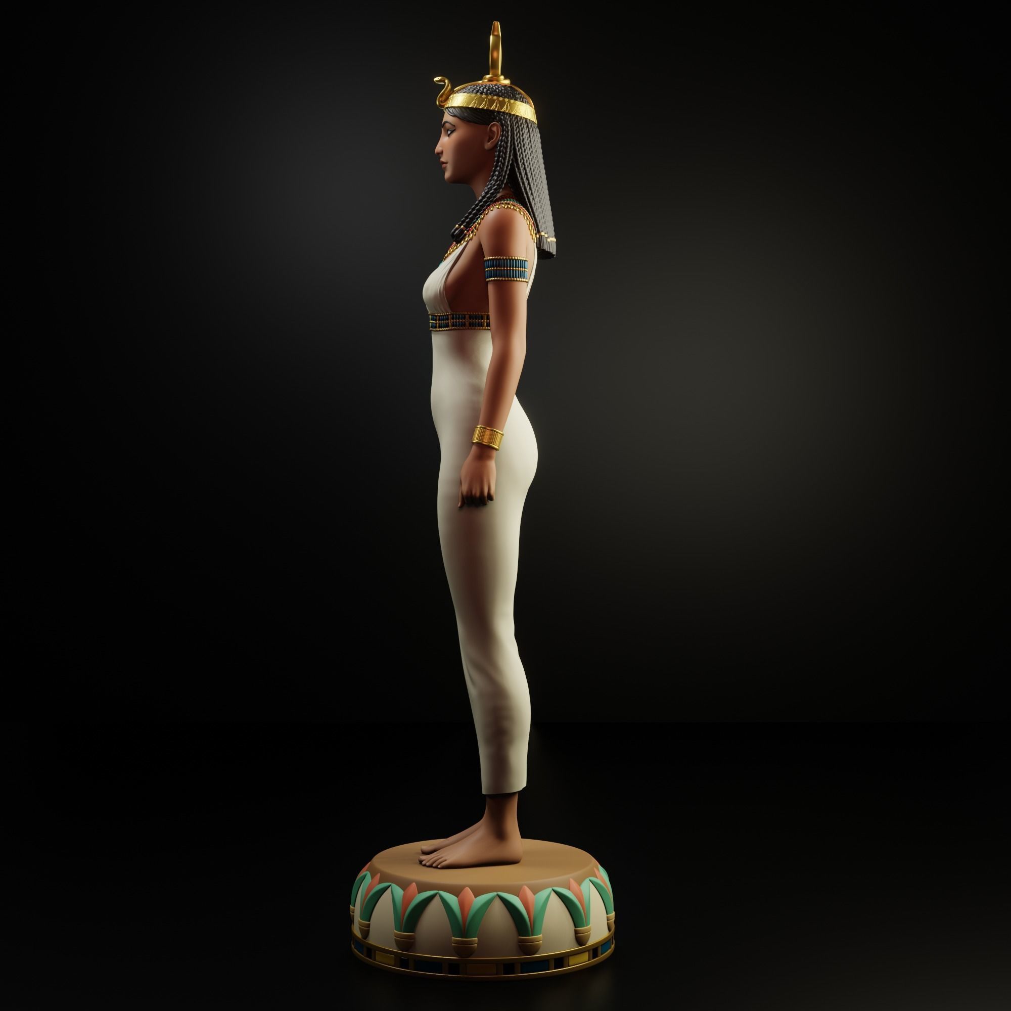 Isis standing figure 3D print model_15