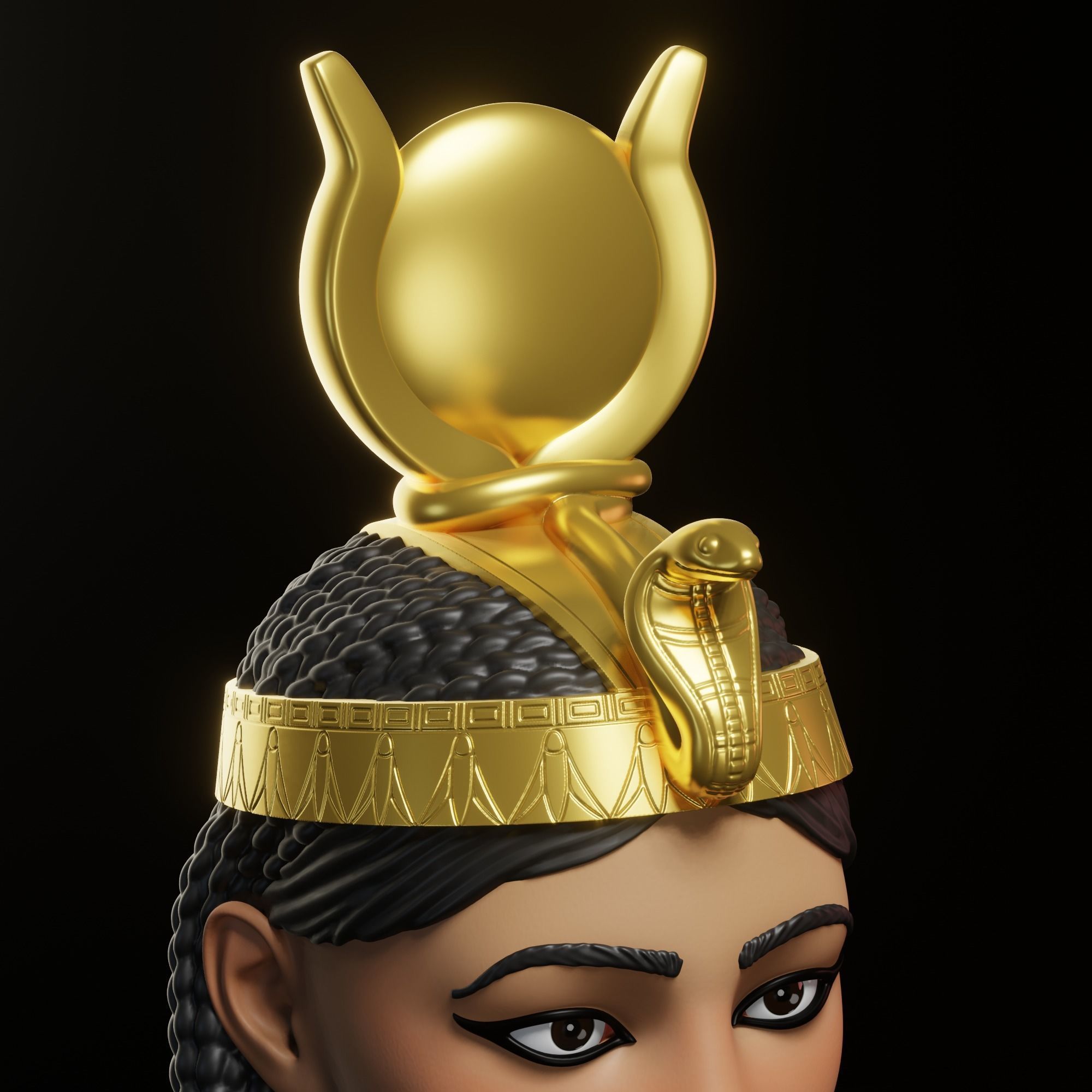 Isis standing figure 3D print model_5