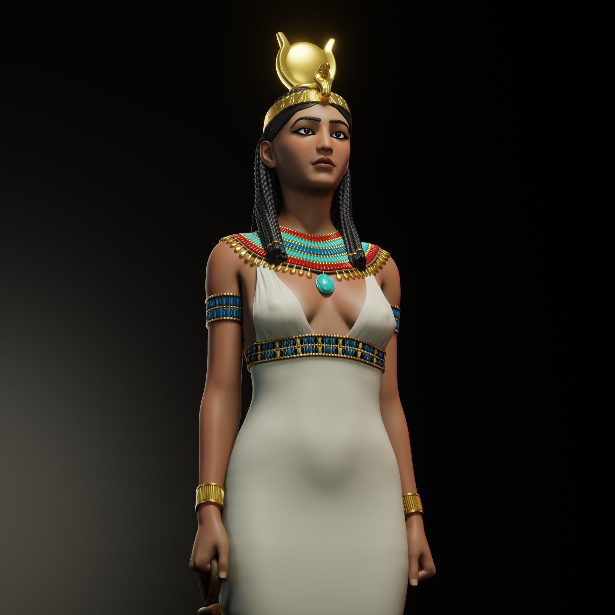 Isis standing figure 3D print model_8