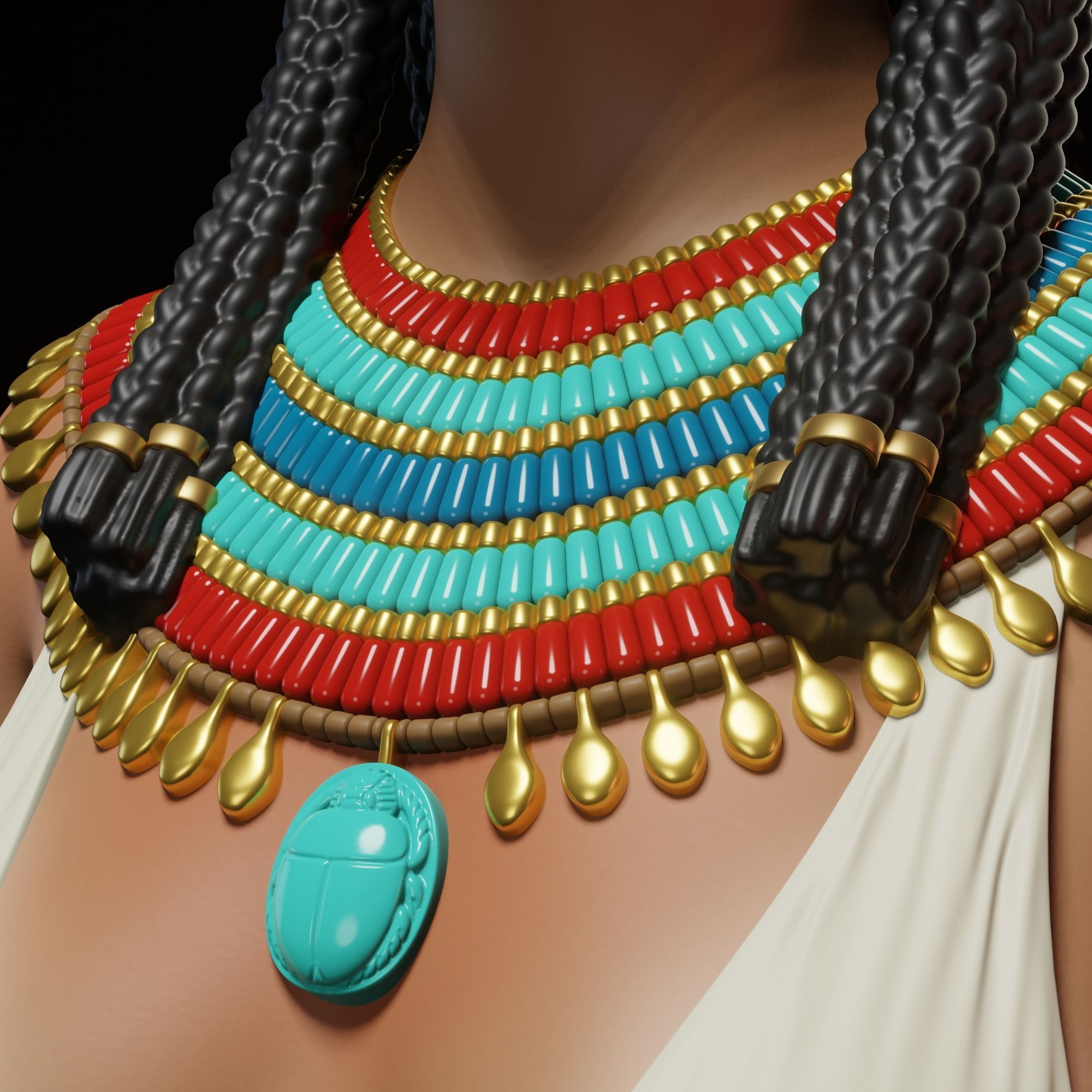 Isis standing figure 3D print model_7