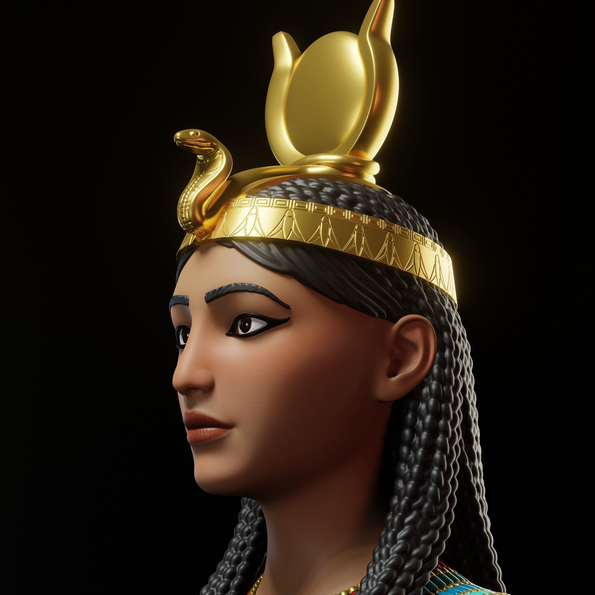 Isis standing figure 3D print model_4