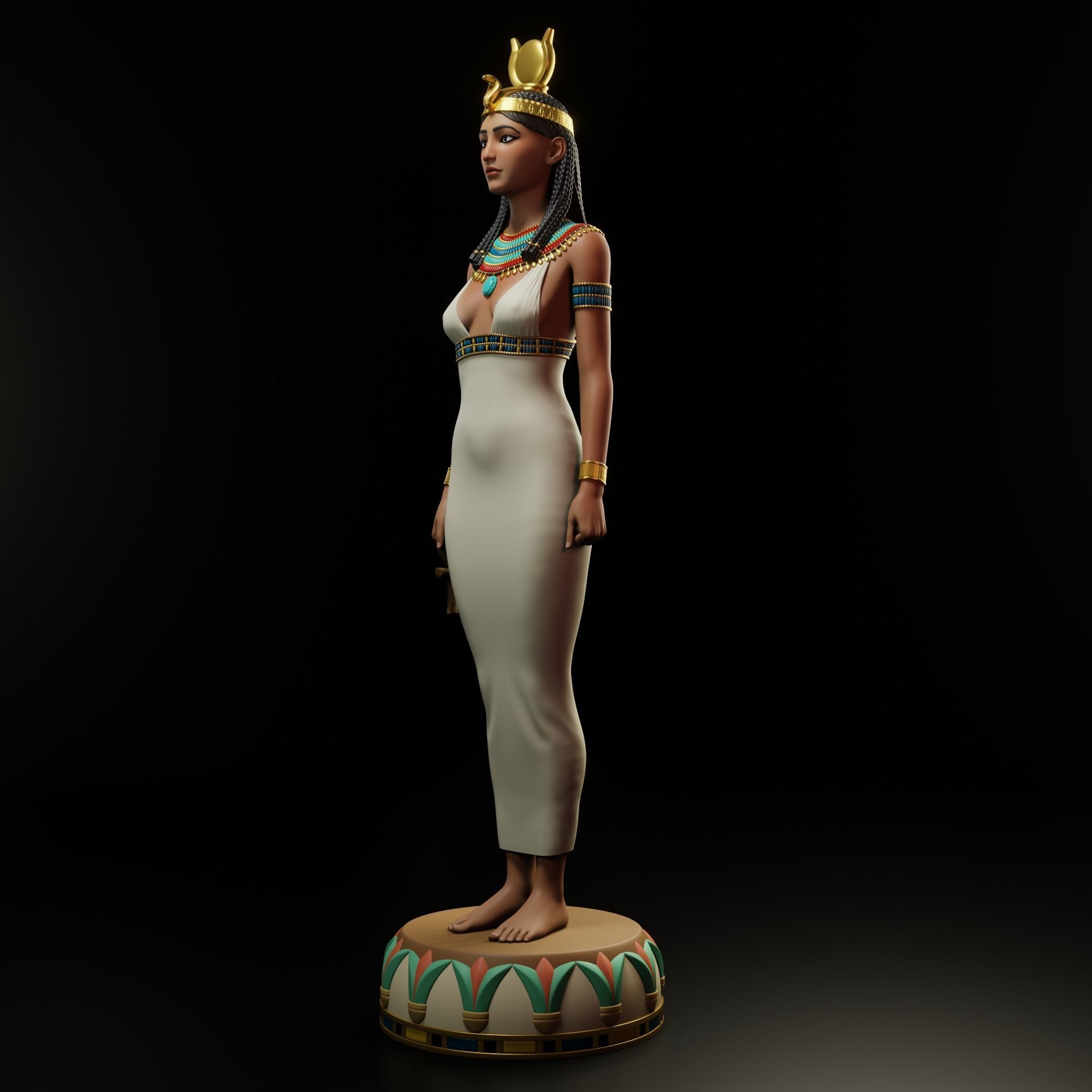 Isis standing figure 3D print model_14