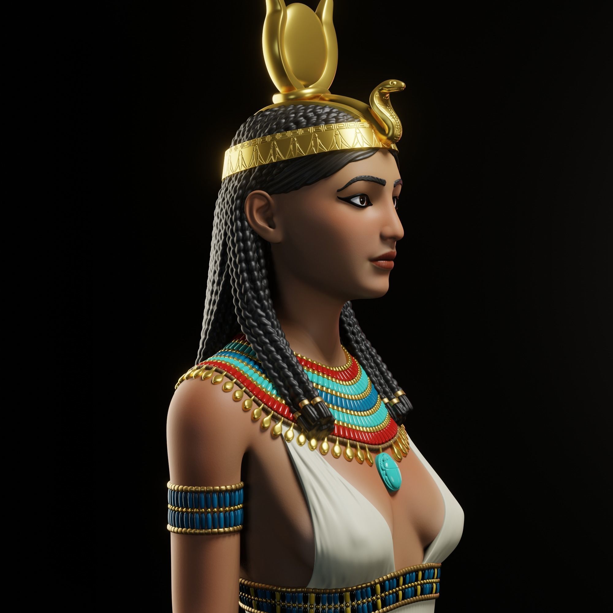 Isis standing figure 3D print model_3