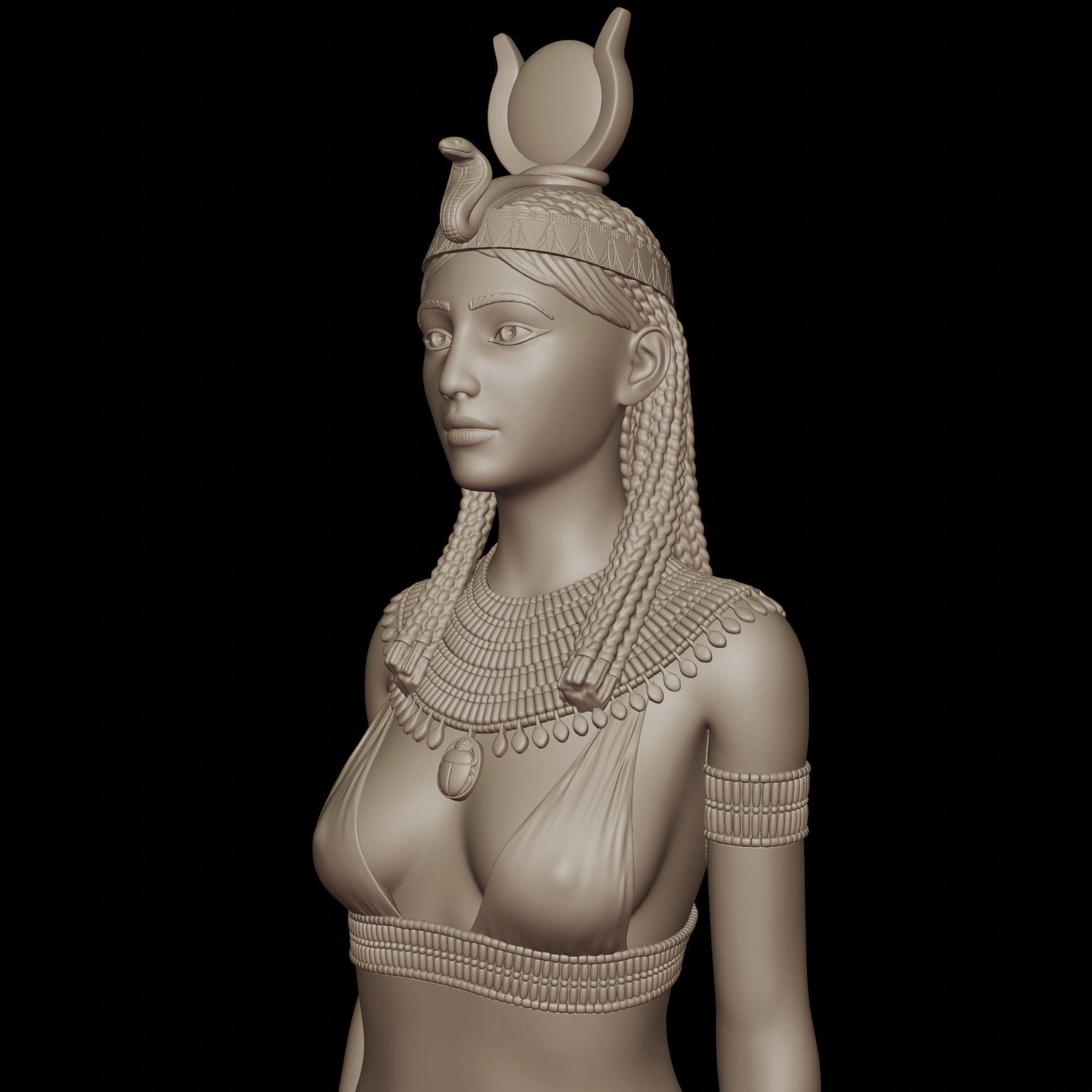 Isis standing figure 3D print model_17
