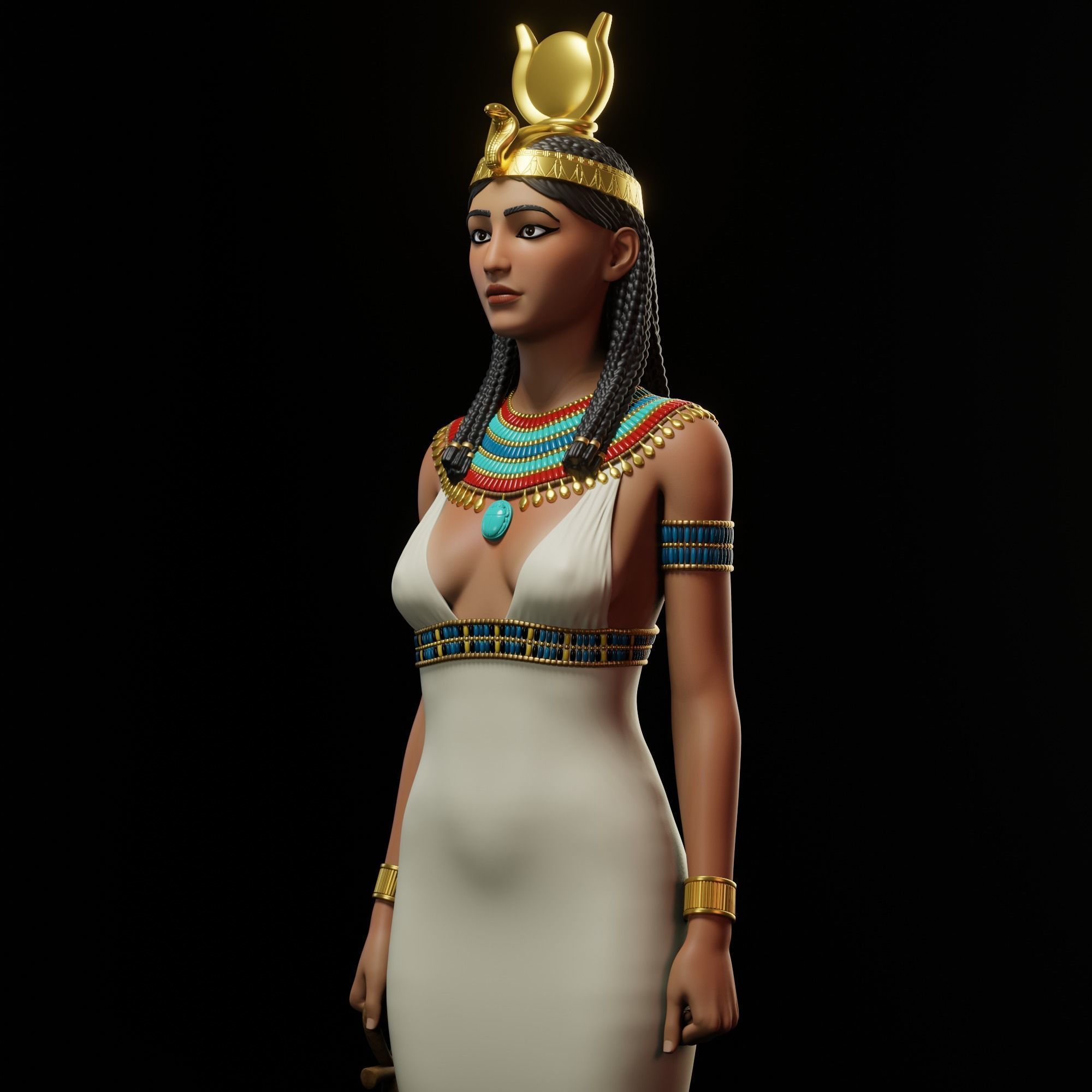 Isis standing figure 3D print model_6