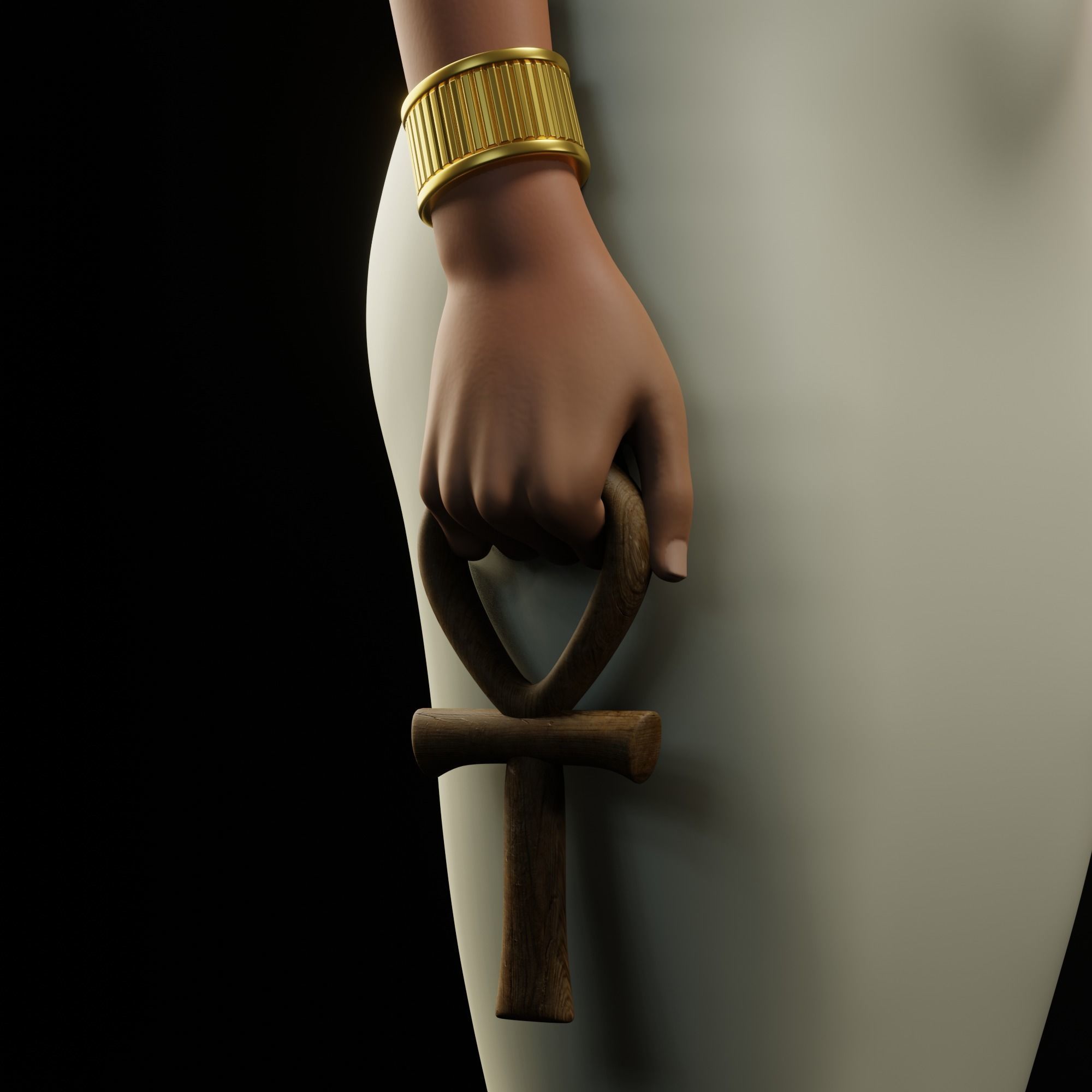 Isis standing figure 3D print model_9