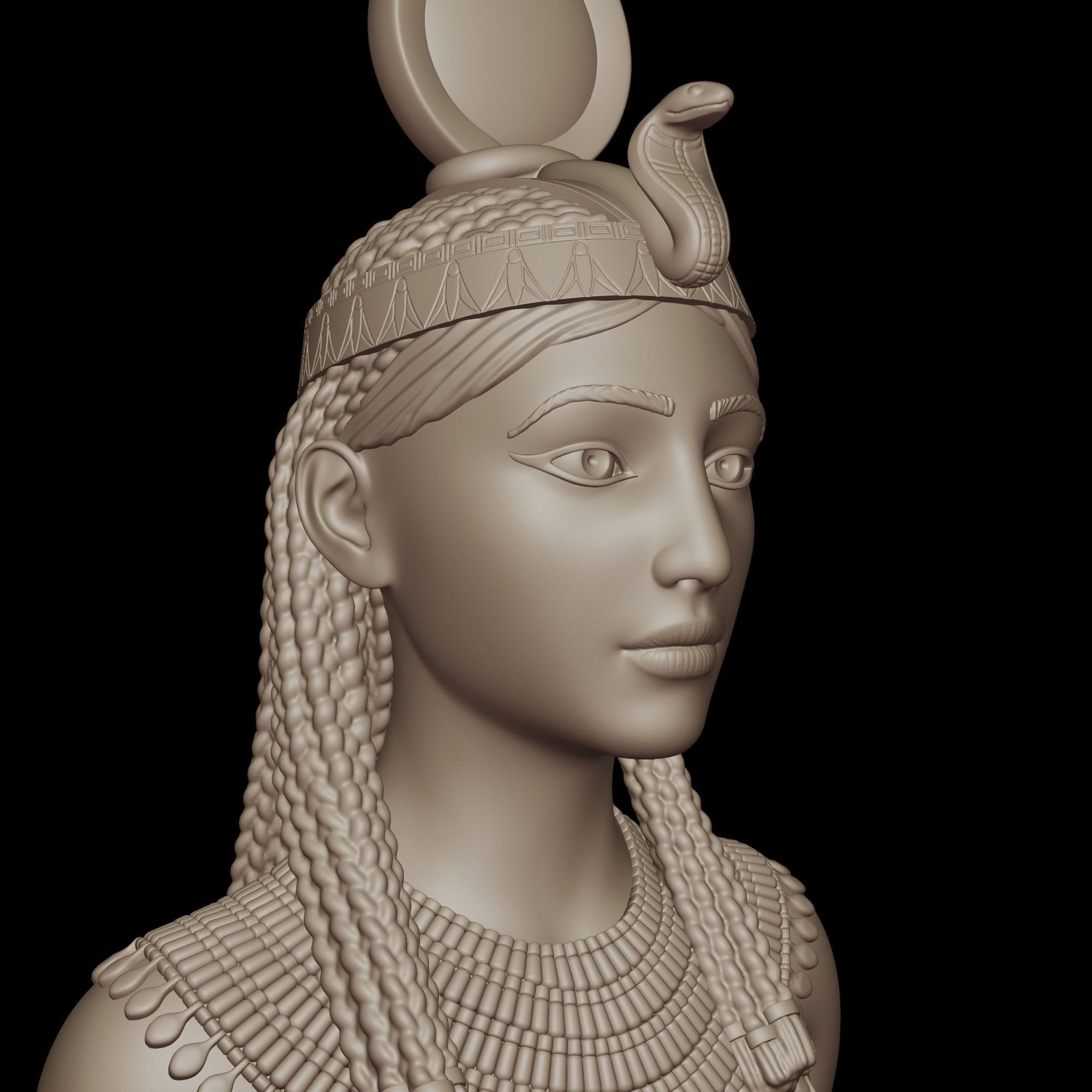 Isis standing figure 3D print model_16