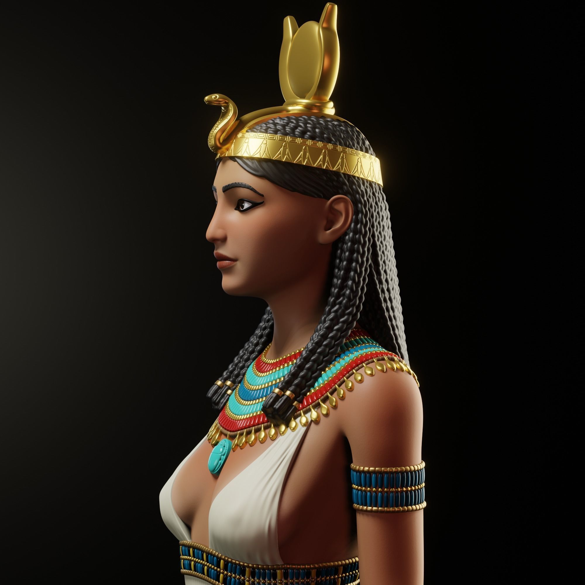 Isis standing figure 3D print model_2