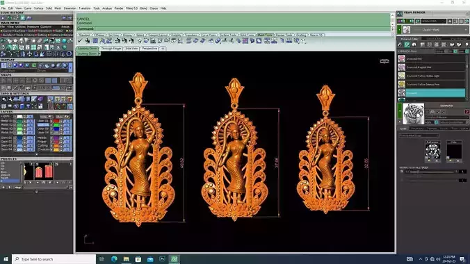 Female Dancer Pendant V1