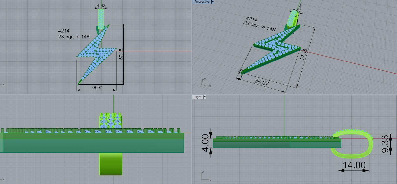 Flashlight Pendant 4214 3D print model_4