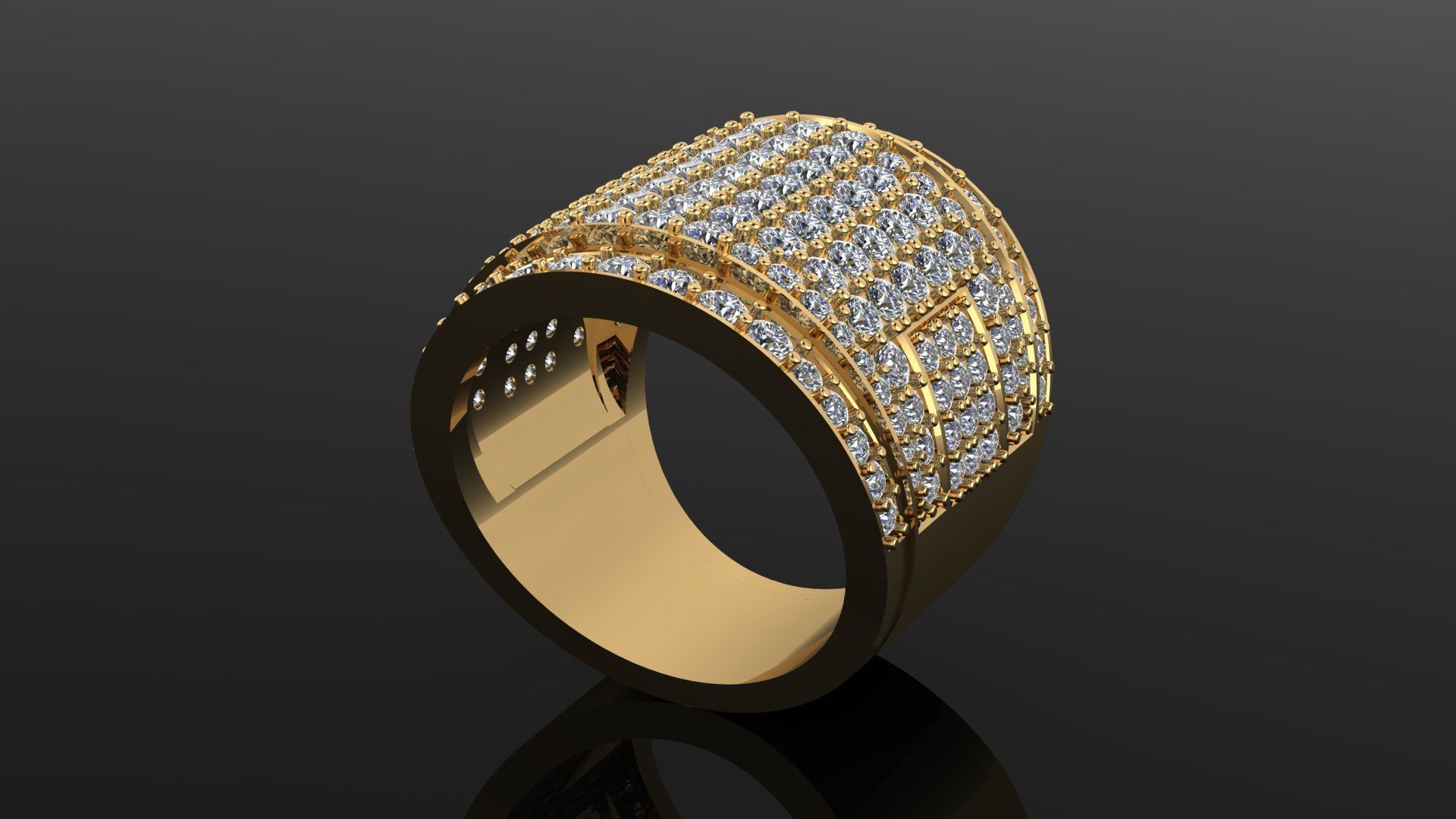 Men wedding Ring 3D print model_2