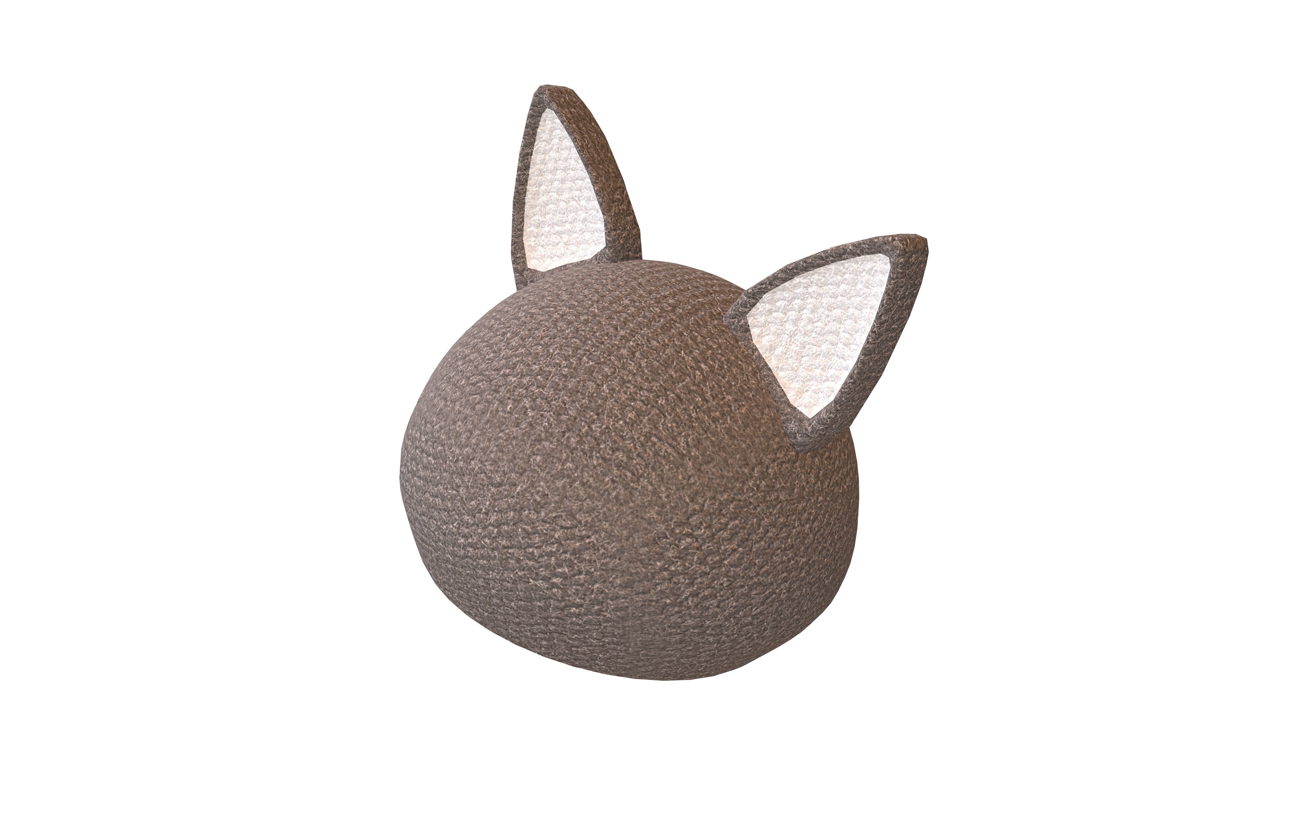 Fox Ear Hat V1 002 Low-poly 3D model_1