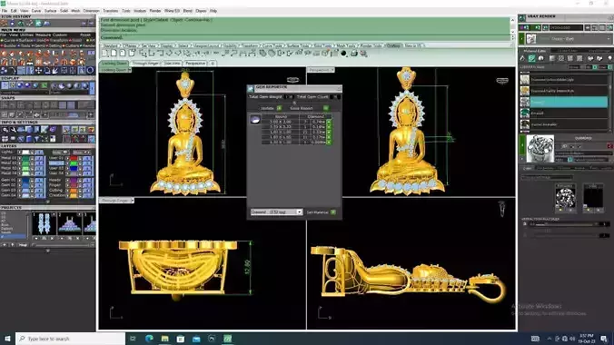 Buddhist God Diamond Pendant