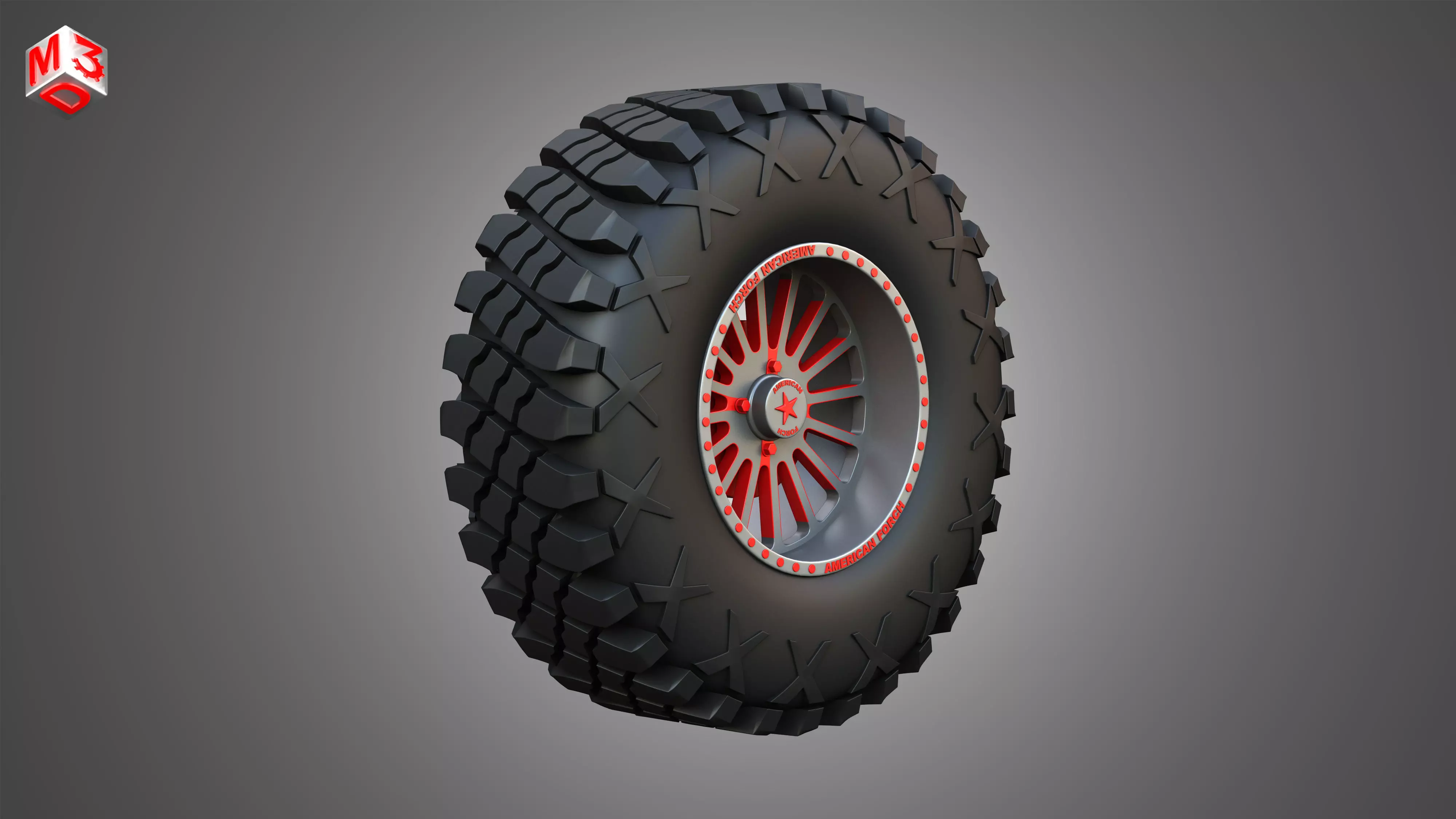 Buggy Wheel and Tire 2 3D model