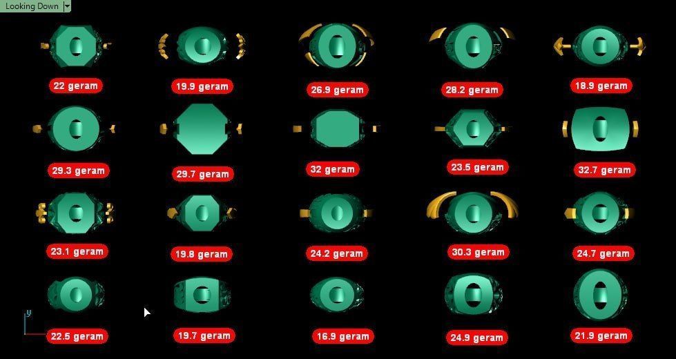 20 men signet silver ring with plexus 3D print model_7