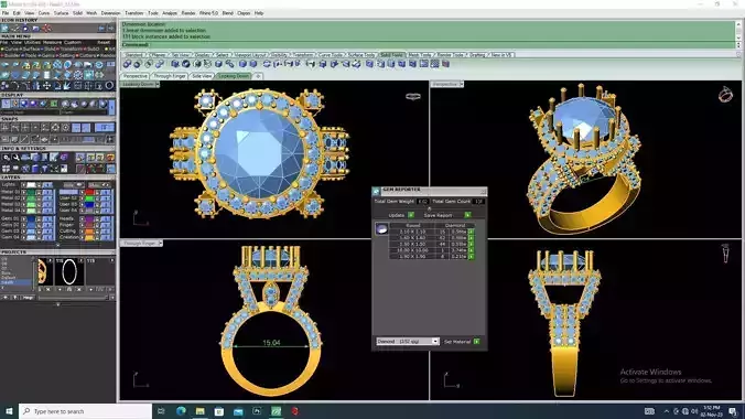 Precious Side Stone Diamond Ring R10