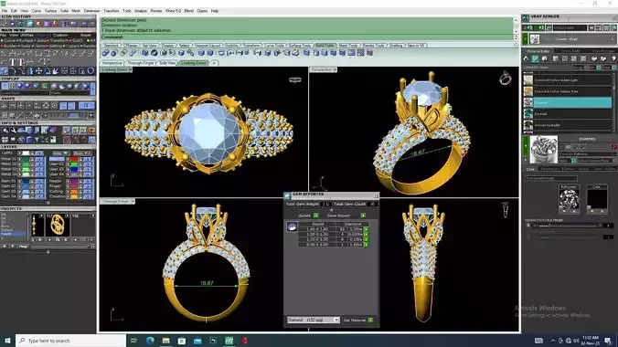 Solitaire Diamond Ring R12