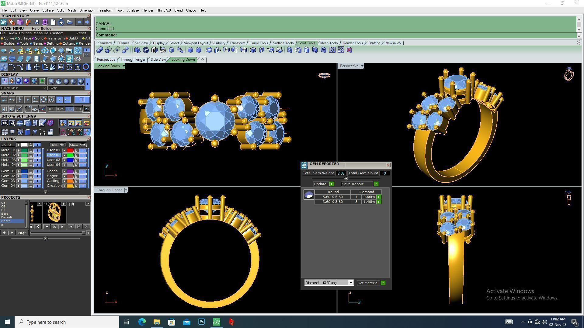 Precious Diamond Ring 3D print model_2