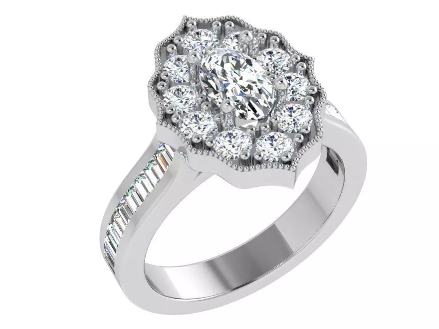 Oval Unique Ring 4223 3D print model
