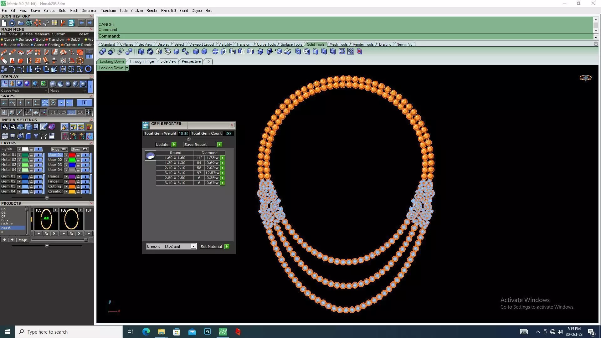 Multi-Layer Necklace 3D print model_0