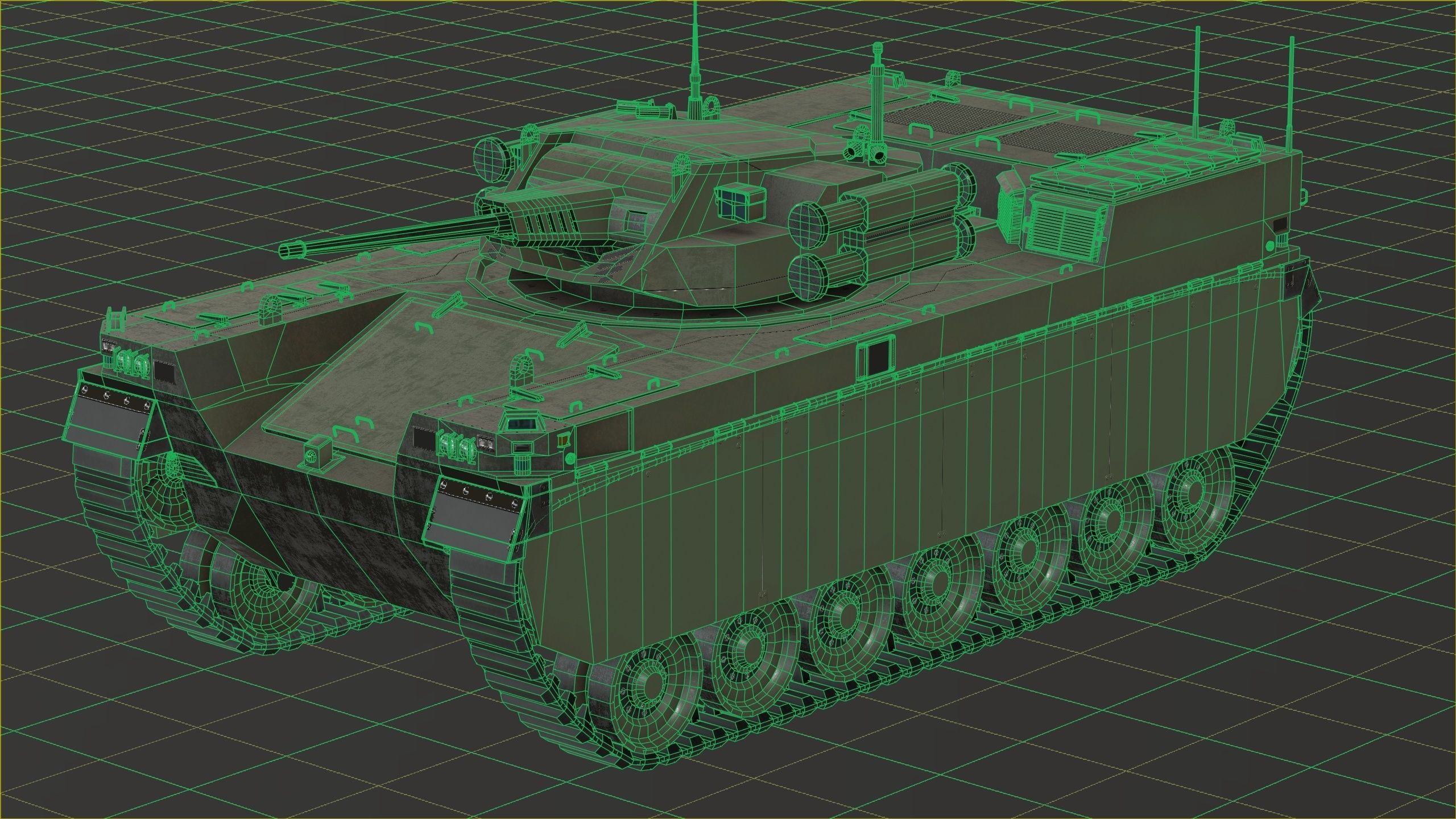 Type-X Tank - Milrem Robotics Low-poly 3D model_100