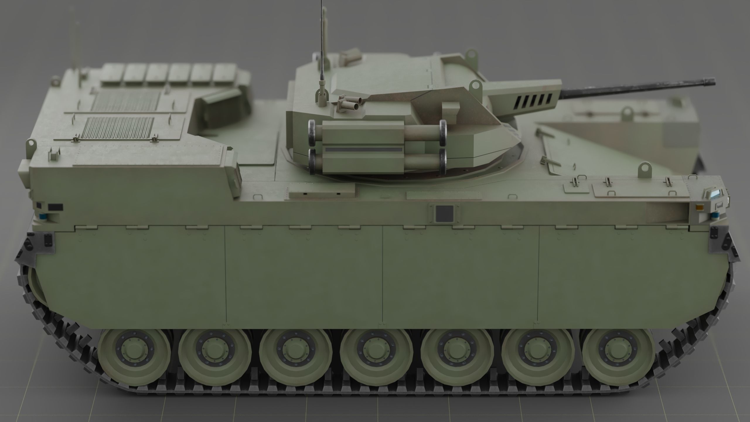 Type-X Tank - Milrem Robotics Low-poly 3D model_8