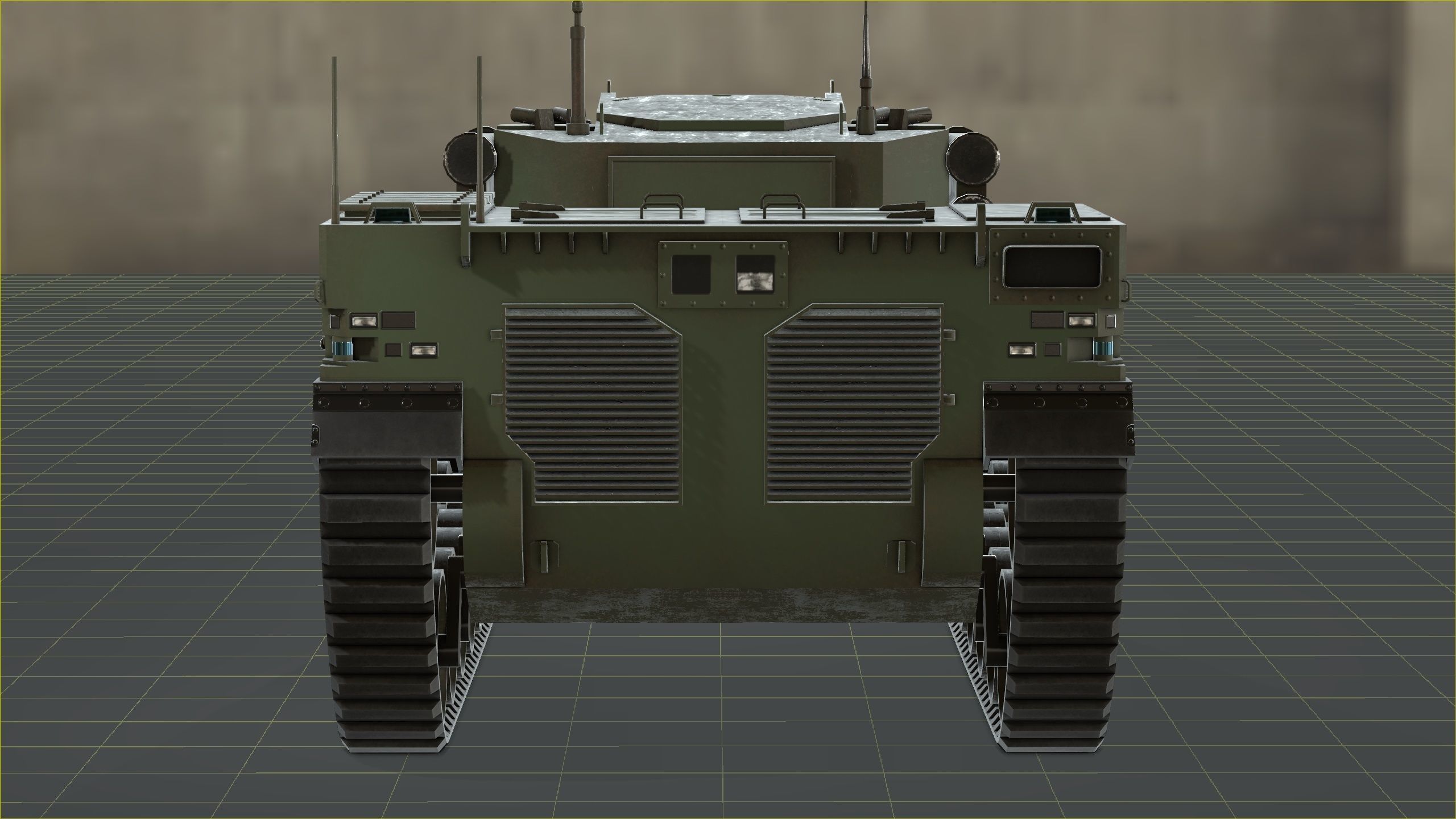 Type-X Tank - Milrem Robotics Low-poly 3D model_22