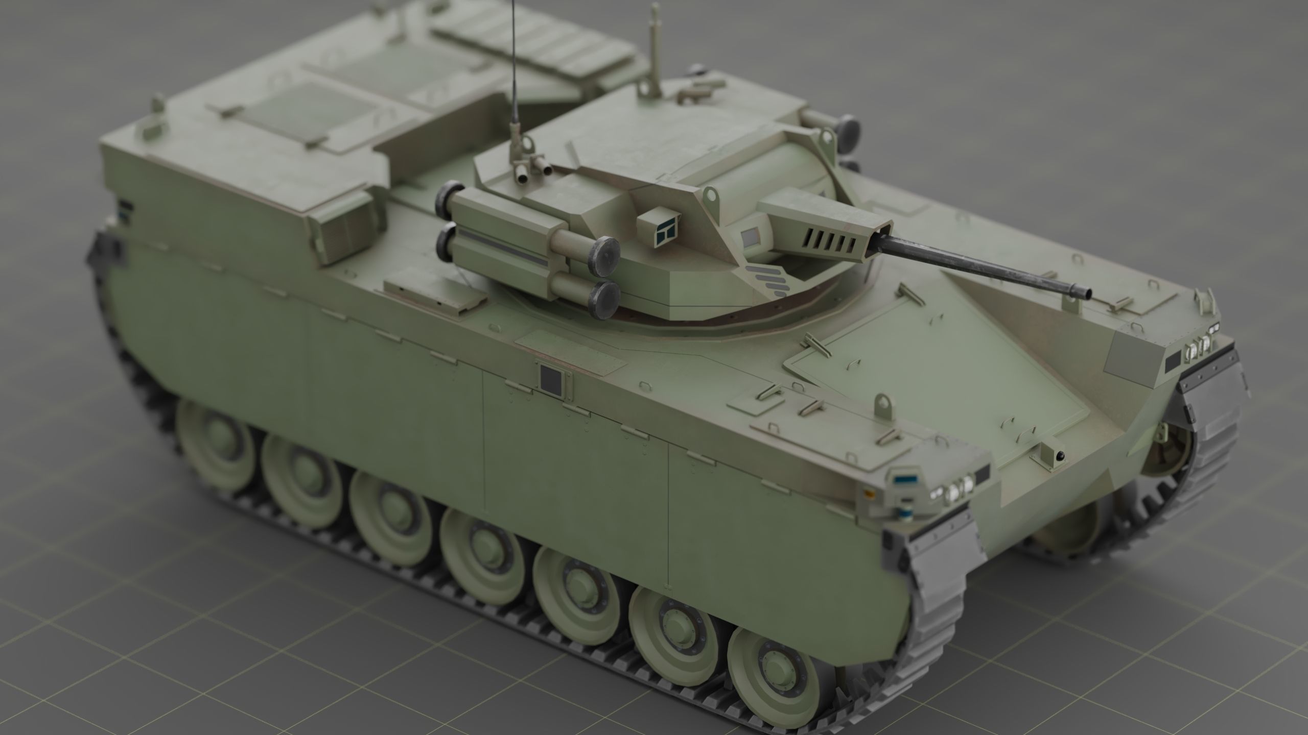 Type-X Tank - Milrem Robotics Low-poly 3D model_4