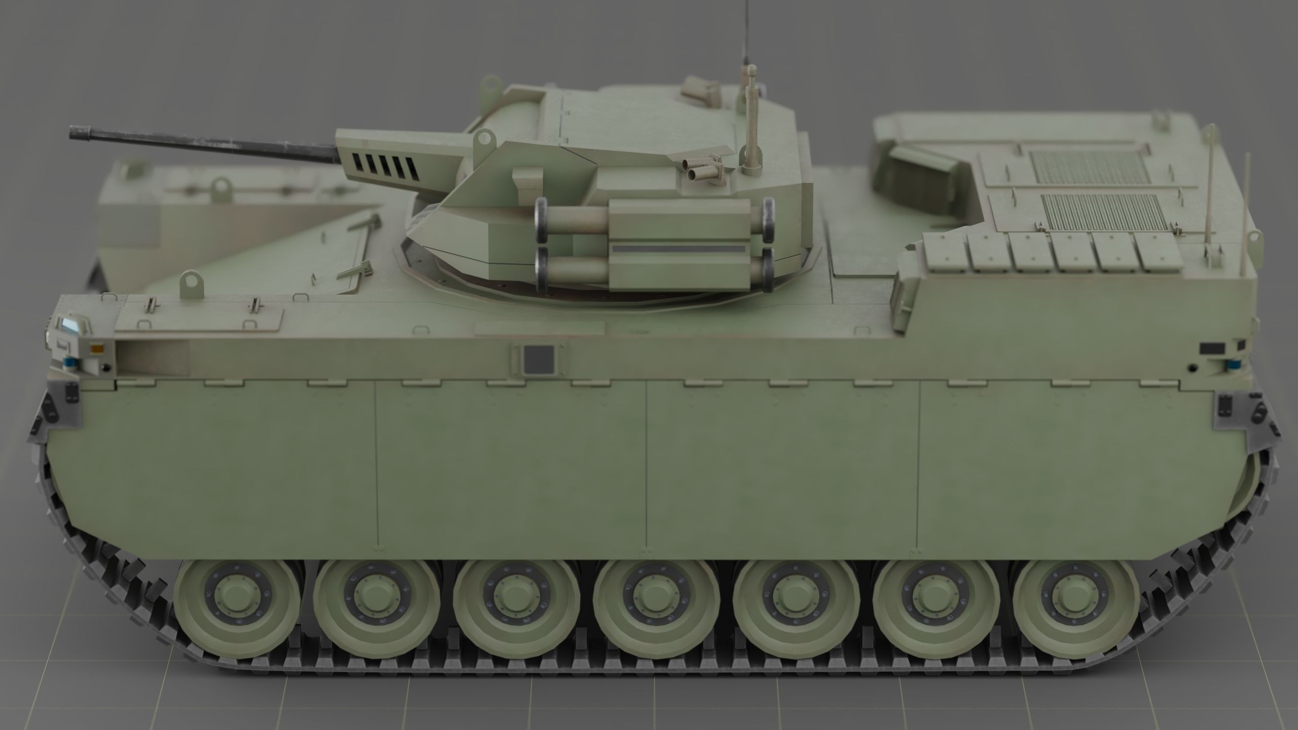 Type-X Tank - Milrem Robotics Low-poly 3D model_7