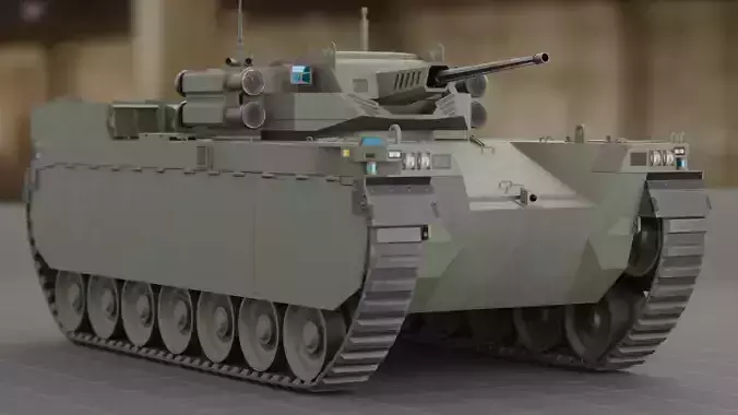 Type-X Tank - Milrem Robotics Low-poly 3D model