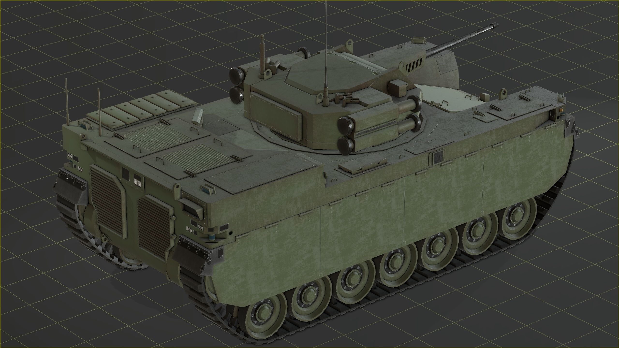 Type-X Tank - Milrem Robotics Low-poly 3D model_17