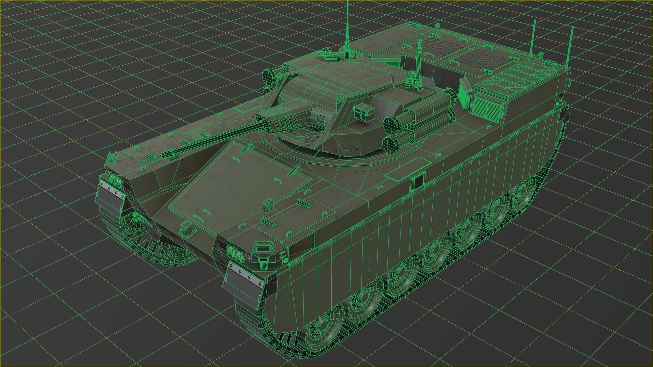 Type-X Tank - Milrem Robotics Low-poly 3D model_50