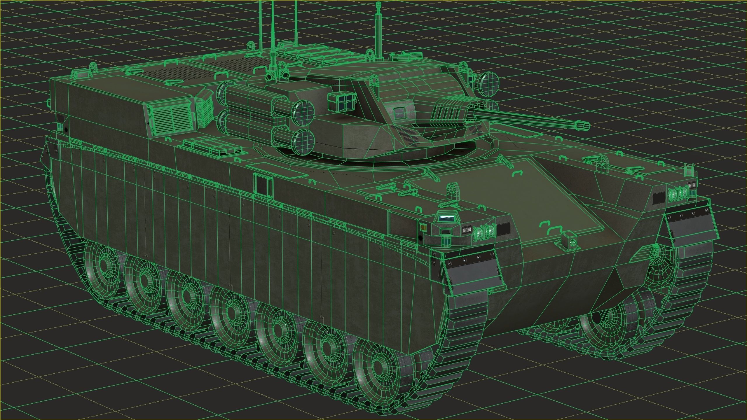 Type-X Tank - Milrem Robotics Low-poly 3D model_78