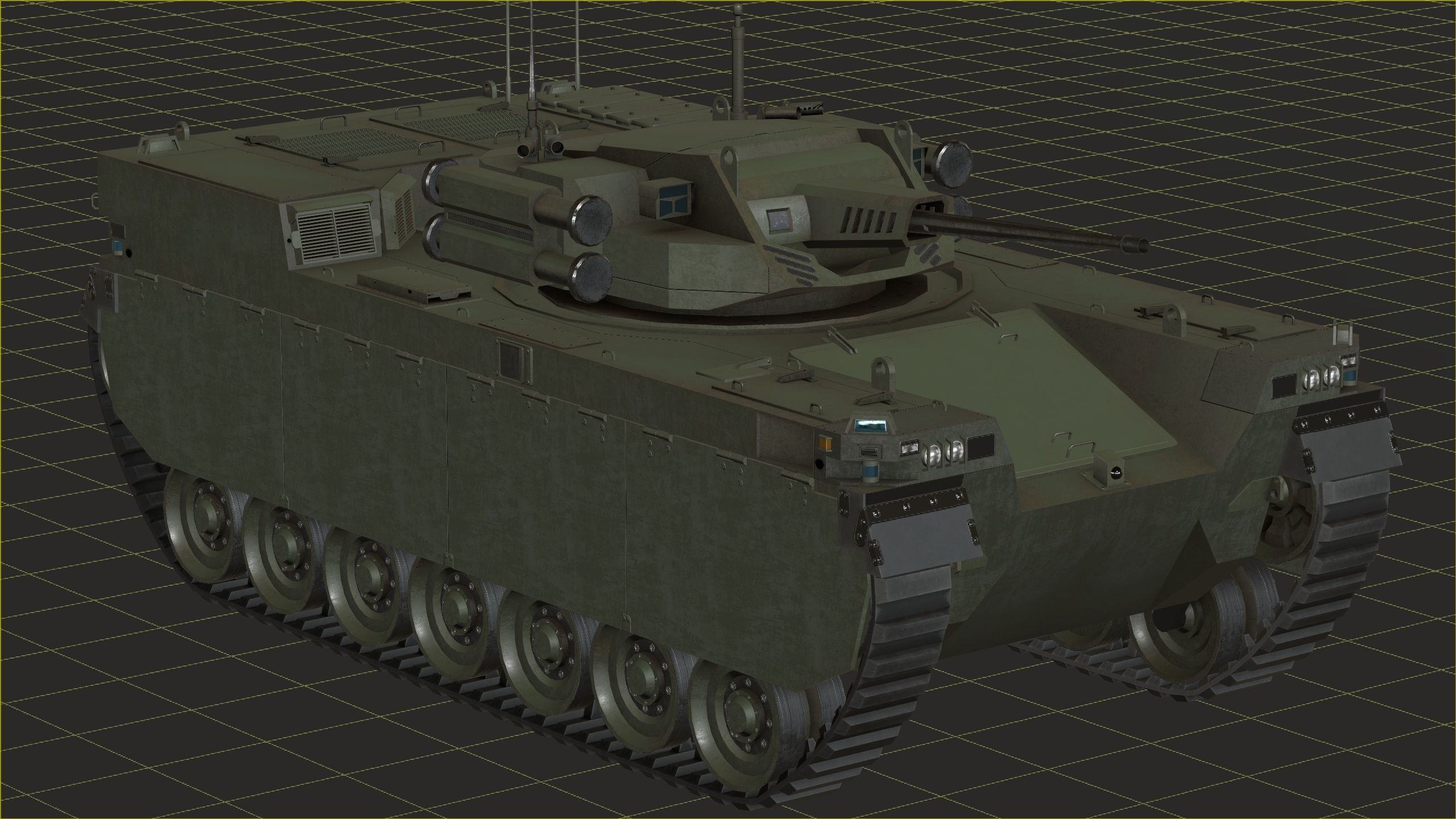 Type-X Tank - Milrem Robotics Low-poly 3D model_47