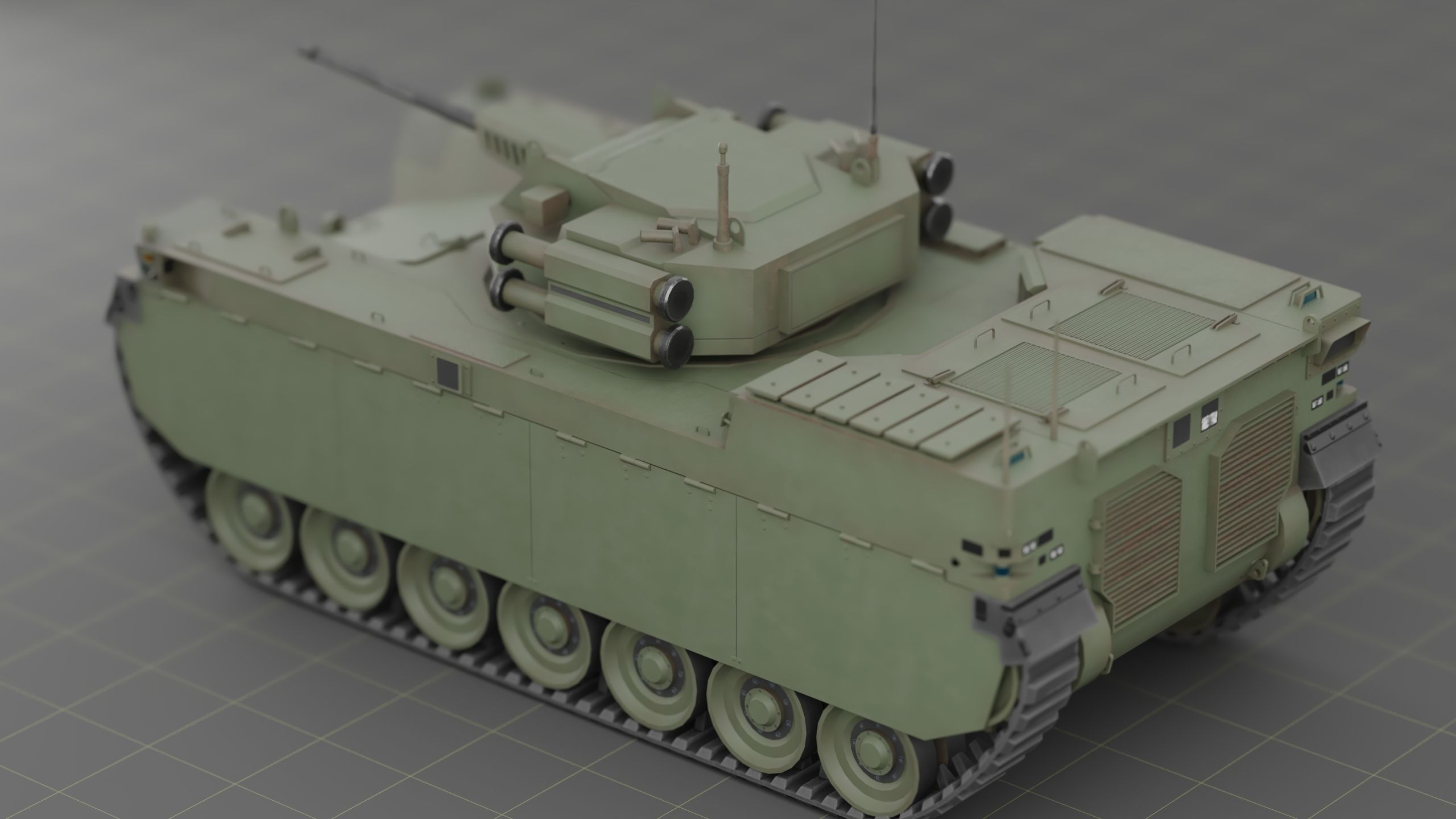 Type-X Tank - Milrem Robotics Low-poly 3D model_6