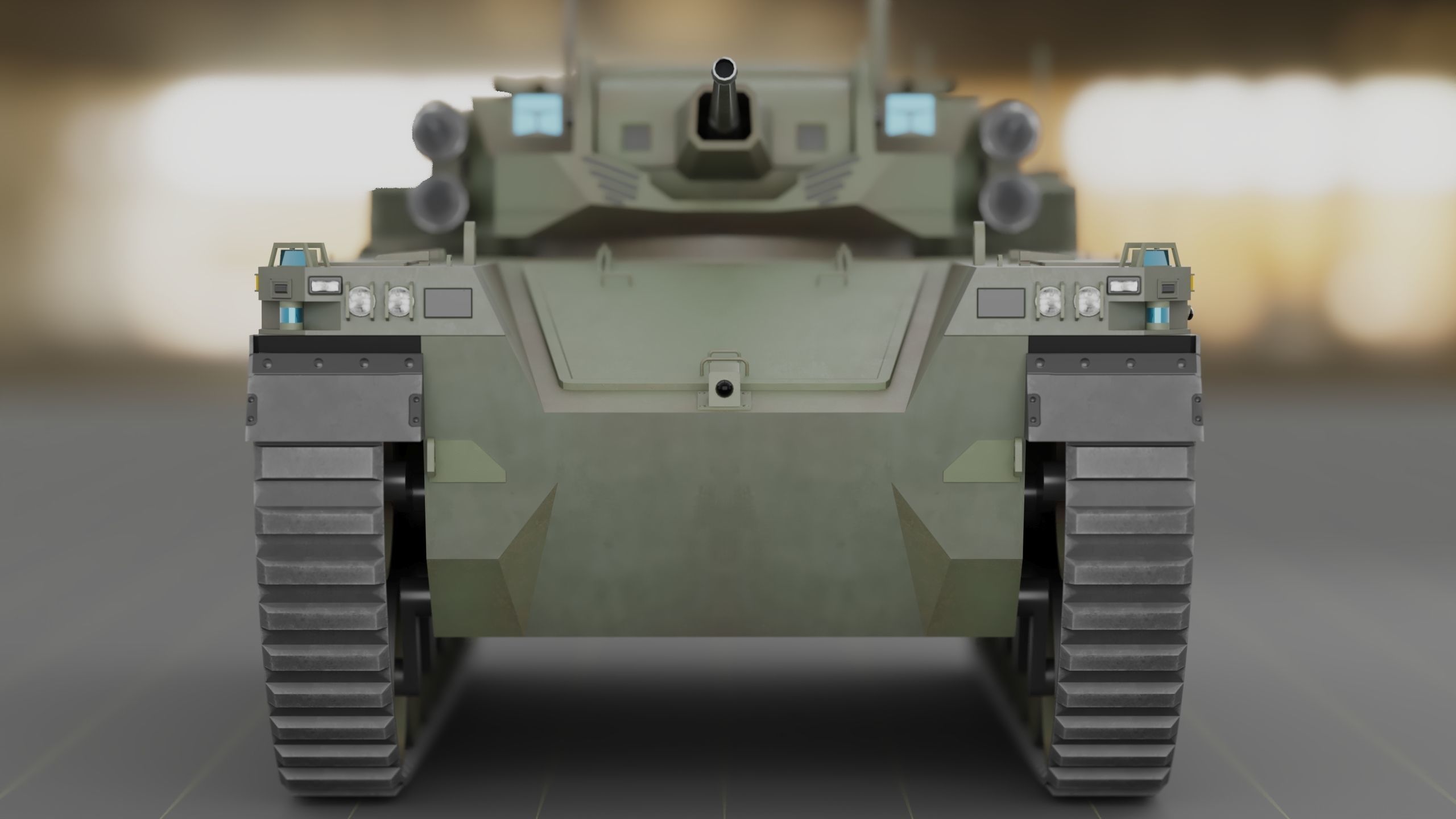Type-X Tank - Milrem Robotics Low-poly 3D model_3