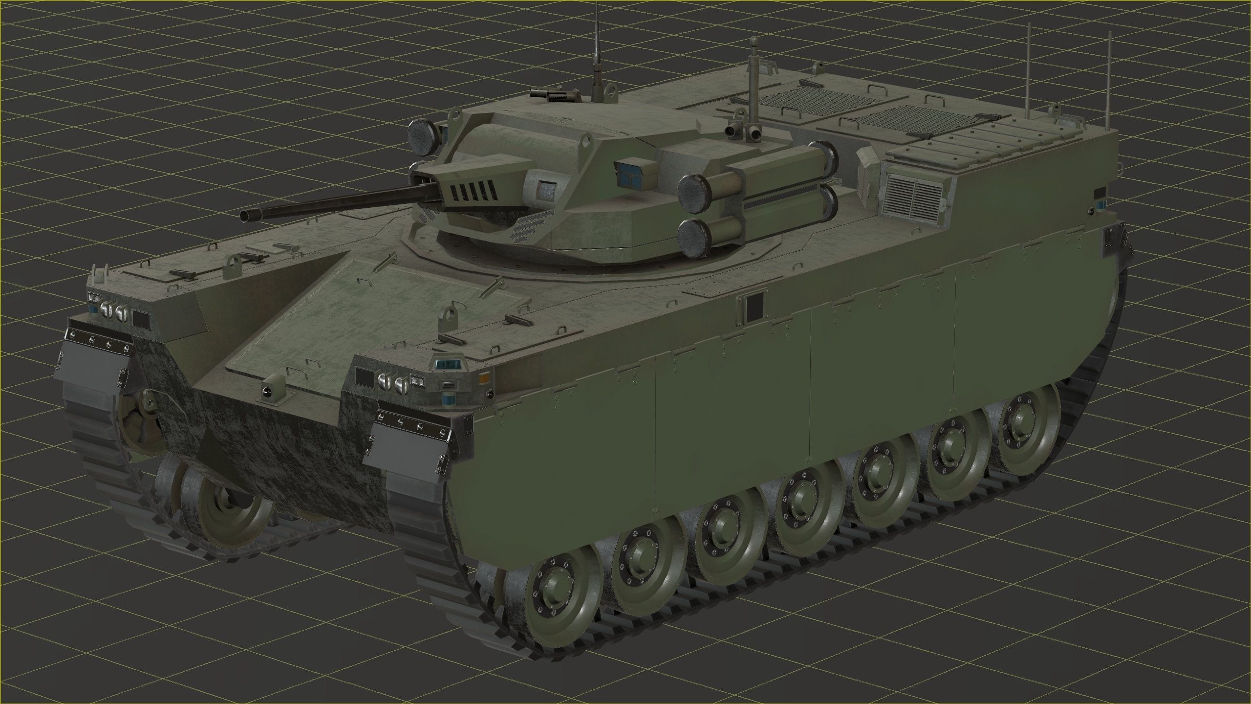 Type-X Tank - Milrem Robotics Low-poly 3D model_96