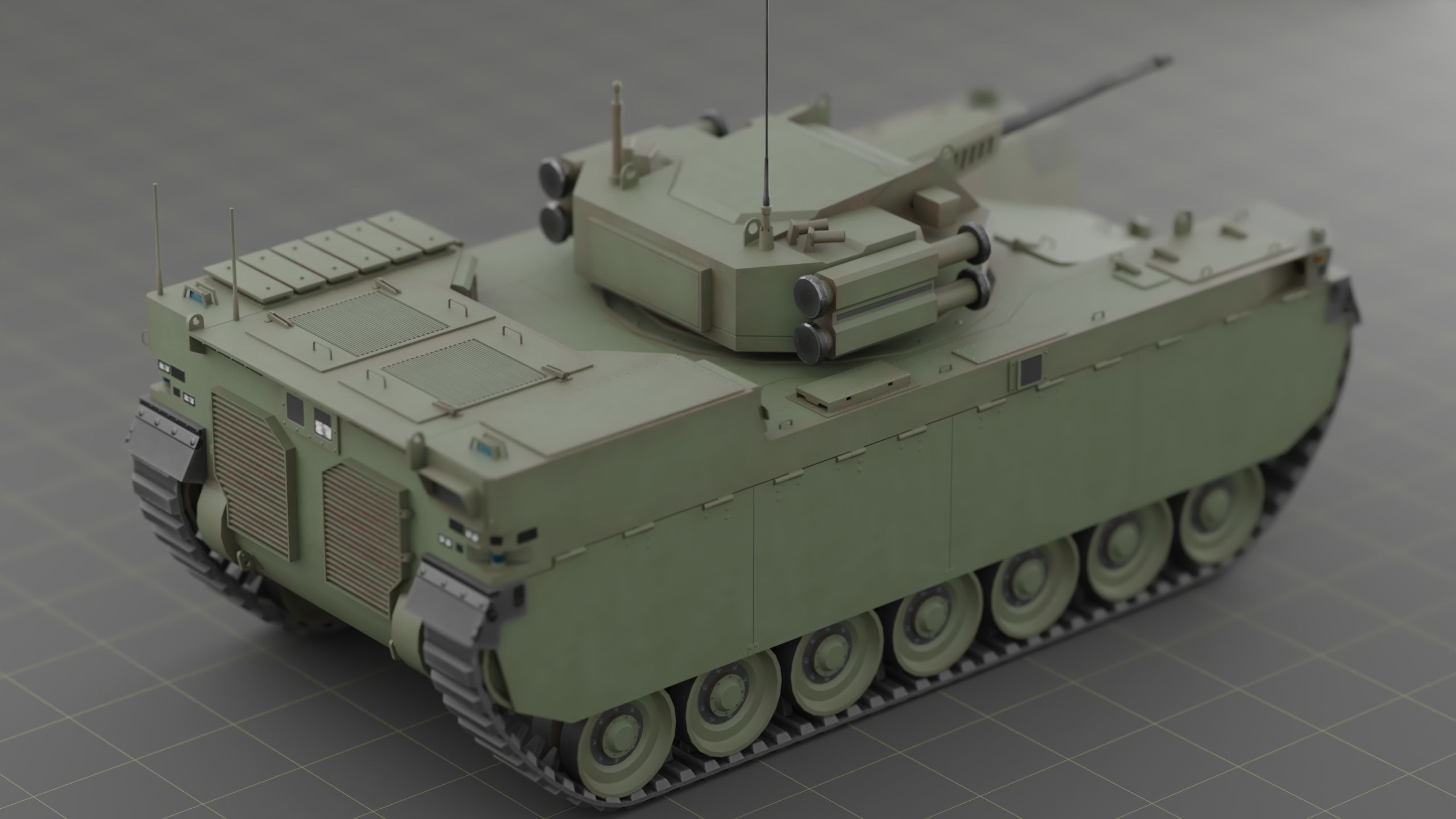 Type-X Tank - Milrem Robotics Low-poly 3D model_5