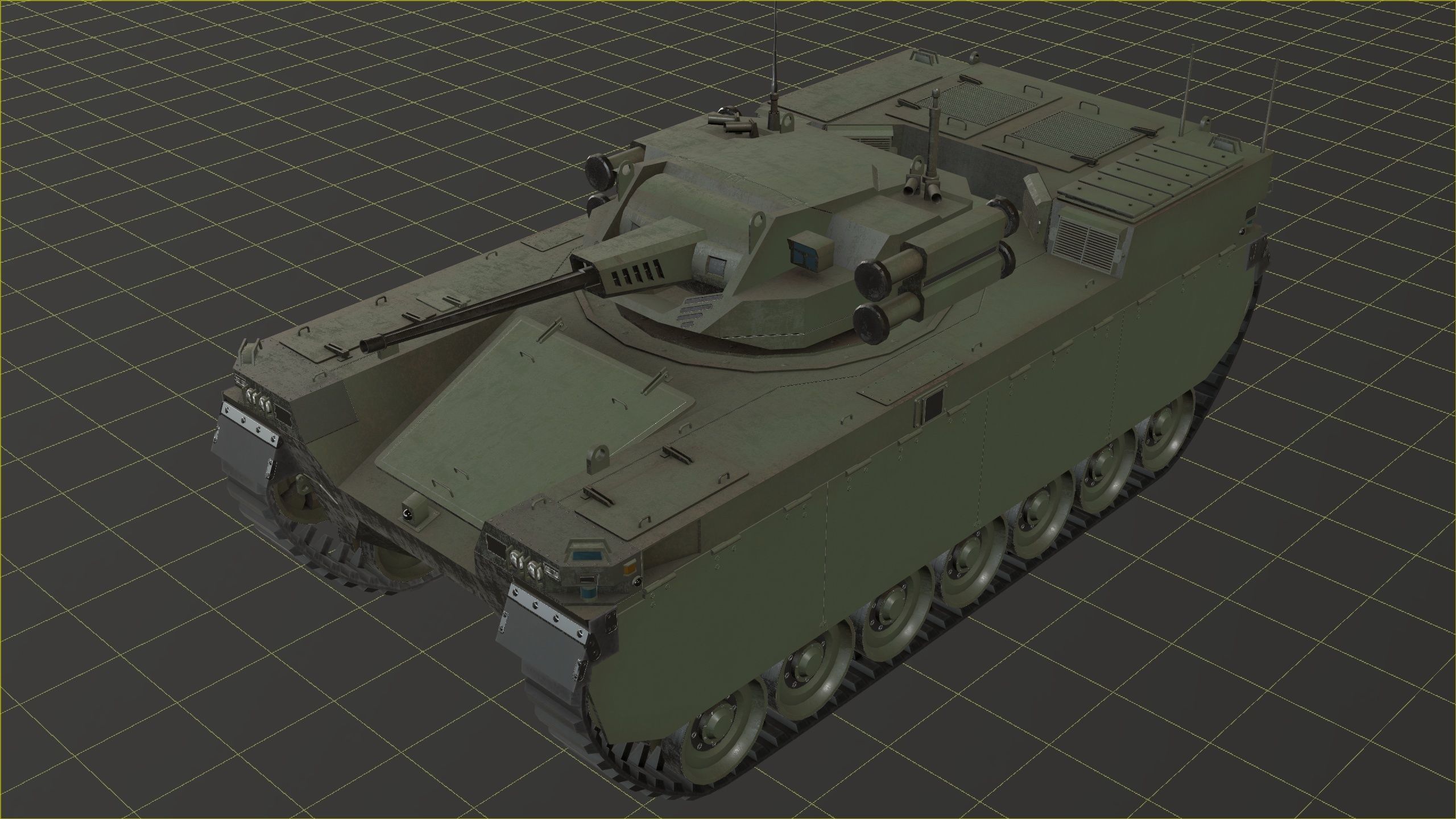 Type-X Tank - Milrem Robotics Low-poly 3D model_37