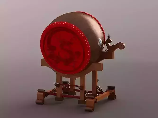 War Drum military drum Shengtang drum gongs and drums 3D model 3D model