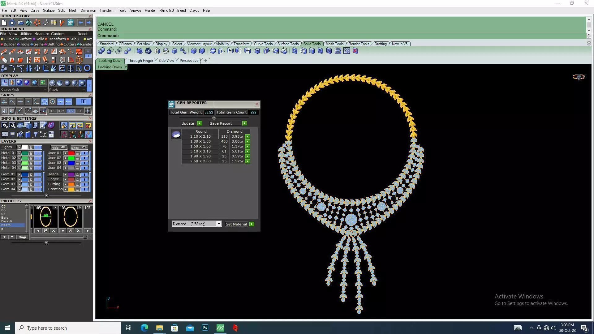 Charm Necklace R2 3D print model_0